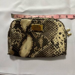 Snake print cosmetics bag